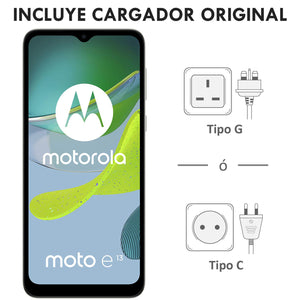 Celular MOTOROLA Moto E13 4G 2GB 64GB 13MP 6.5" HD Blanco