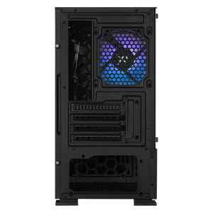 Gabinete Gamer XTREME PC GAMING Air Flow Micro Torre Micro ATX 3 FAN Mesh Cristal Templado ARGB Negro