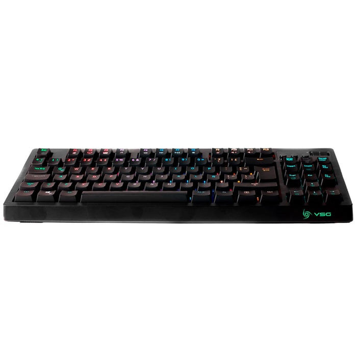 Teclado Gamer Mecanico VSG Quasar Switch Cafe RGB Negro VG-K387-BLK-BRW