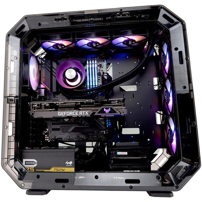 Gabinete Gamer IN WIN AIRFORCE PHANTOM E-ATX 4 Fan Cristal templado Negro