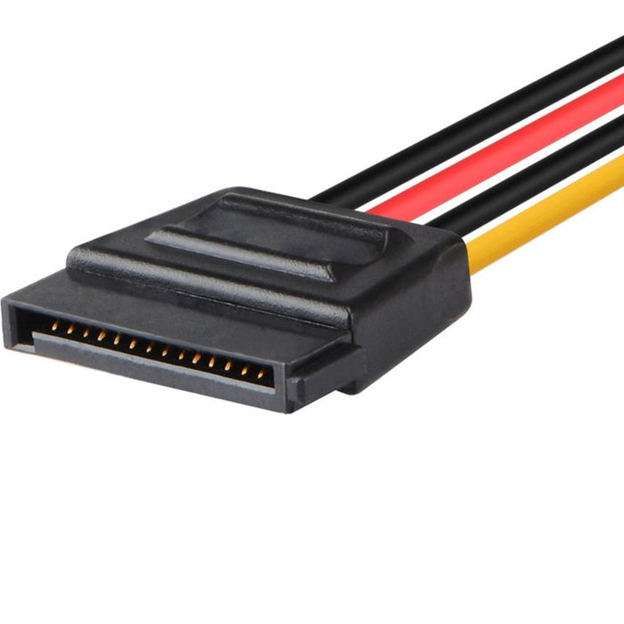 Cable de Poder BROBOTIX 2x SATA 4 pines Macho - Molex Hembra 15cm 102259