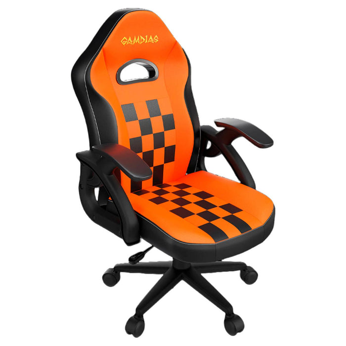 Silla Gamer GAMDIAS ZELUS E2 MINI Ergonomica 90kg Negro/Naranja