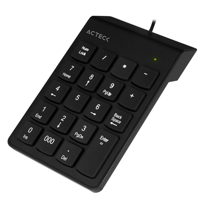 Teclado Numerico ACTECK INSPIRE TN220 Alambrico USB Delgado Negro AC-932622