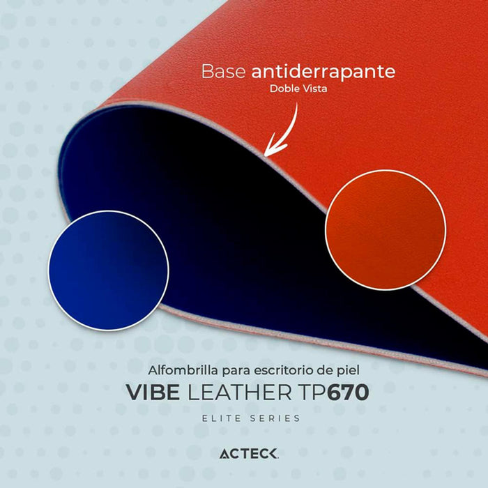 Mouse Pad ACTECK VIBE LEATHER TP670 Antideslizante Doble Vista Azul AC-934527