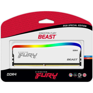 Memoria RAM DDR4 16GB 3200MHz KINGSTON FURY BEAST RGB Blanco 1x16GB