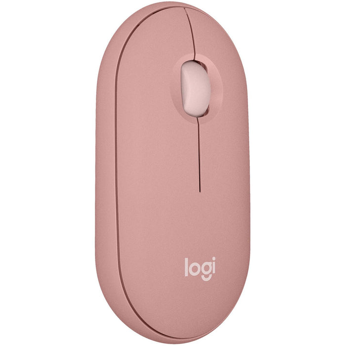 Mouse Inalambrico LOGITECH PEBBLE M350s Bluetooth 4000DPI Rosa 910-007048