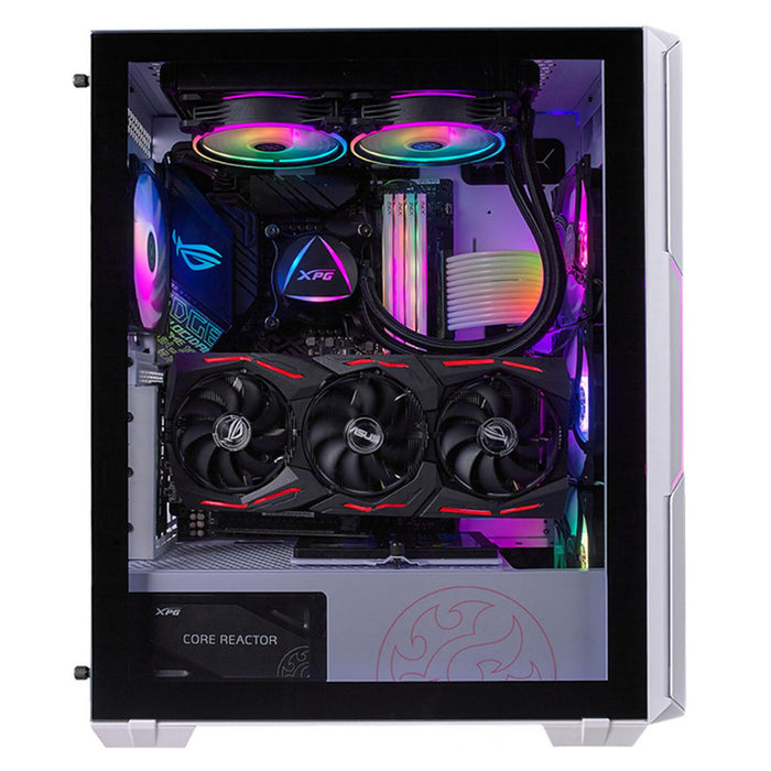 Gabinete Gamer XPG STARKER AIR ATX Media Torre 2 FAN Cristal Templado ARGB Blanco STARKERAIR-WHCWW