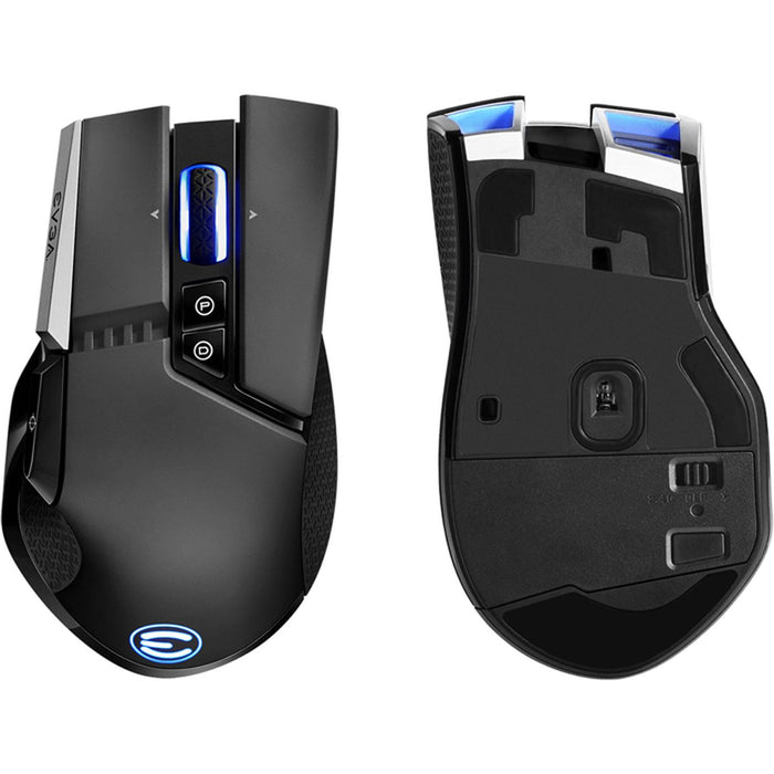 Mouse Gamer EVGA X20 Inalambrico 16000dpi 10 botones LED USB 903-T1-20BK-K3