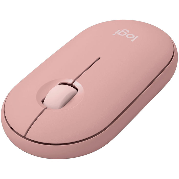 Mouse Inalambrico LOGITECH PEBBLE M350s Bluetooth 4000DPI Rosa 910-007048