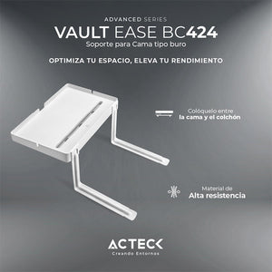 Soporte de cama para Tablet ACTECK VAULT EASE BC424 Ajustable hasta 20cm Blanco AC-936606