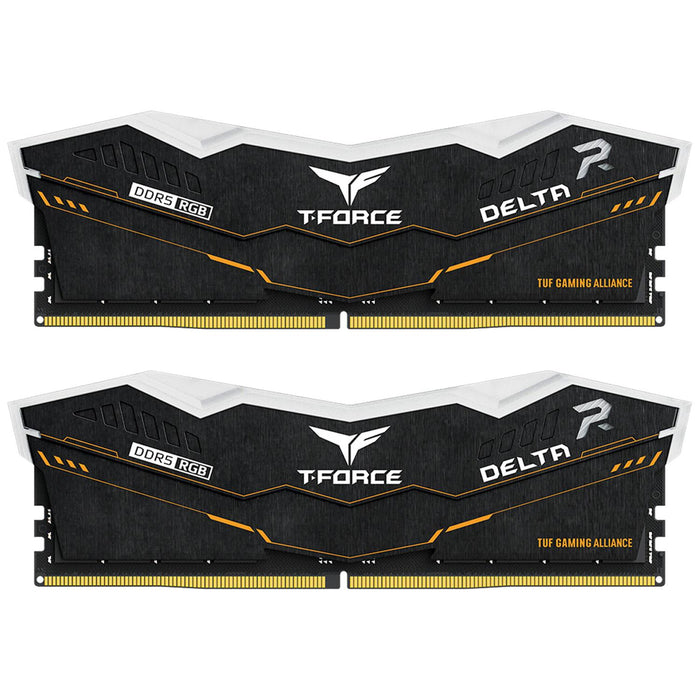 Memoria RAM DDR5 32GB 6400MT/s TEAMGROUP T-FORCE DELTA TUF GAMING ALLIANCE RGB 2x16GB Negro FF5D532G6400HC40BDC01