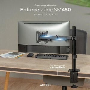 Soporte de escritorio ACTECK ENFORCE ZONE SM450 Para Monitor Ajustable Negro AC-934596