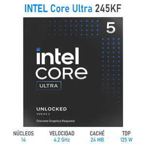 Procesador INTEL Core Ultra 5 245KF 4.2 GHz 14 Core LGA 1851 BX80768245KF