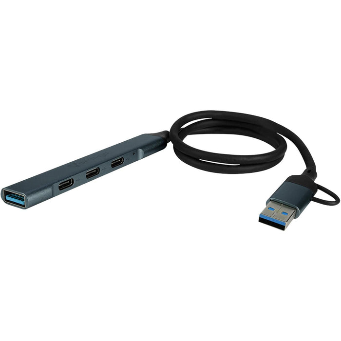 Adaptador Hub USB 4 en 1 VORAGO 3 USB-C 1 USB 3.0 5Gbps Cable 0.5 metros HU-205