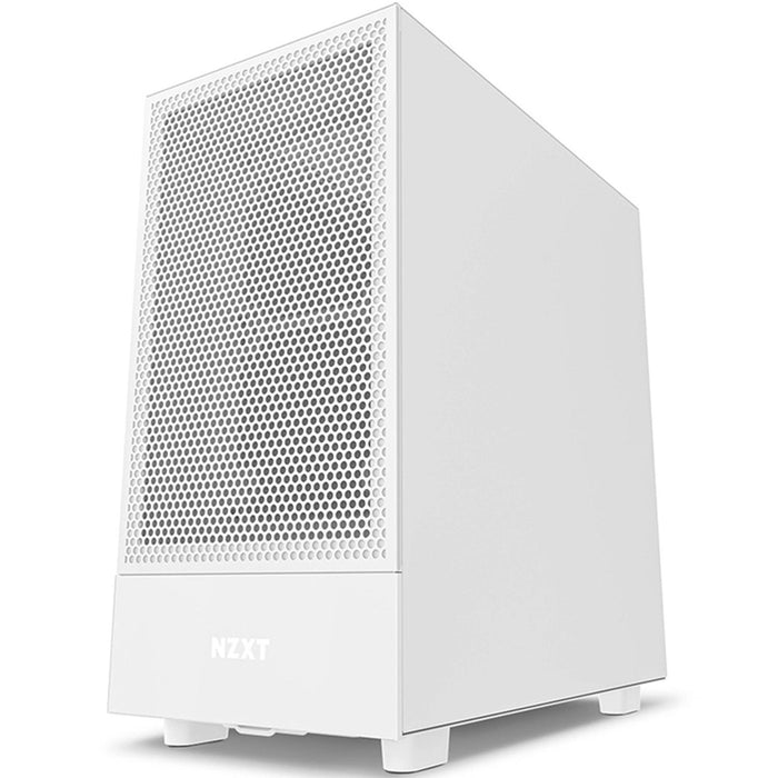 Gabinete Gamer NZXT H5 FLOW ATX Media Torre 2 Fan Cristal Templado USB-C Blanco CC-H51FW-01