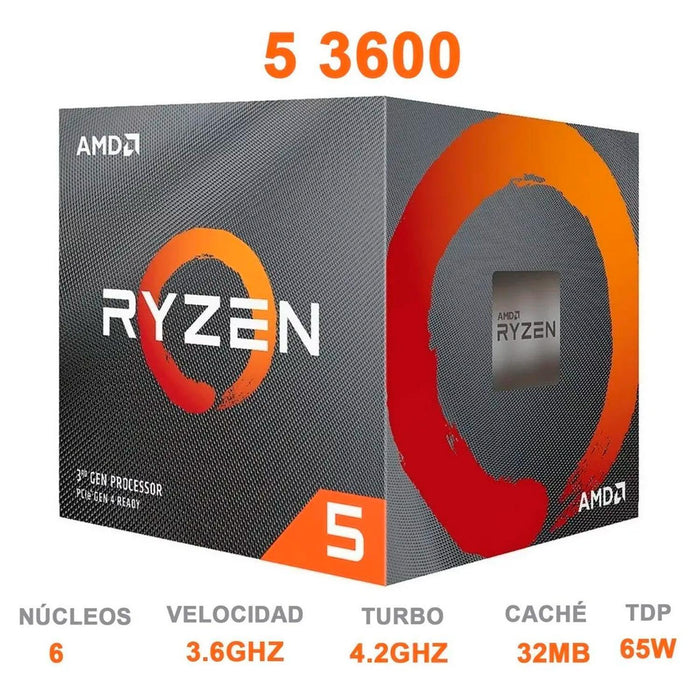 Procesador AMD RYZEN 5 3600 3.6 GHz 6 Core AM4 100-100000031BOX