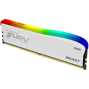 Memoria RAM DDR4 8GB 3200Mhz KINGSTON FURY BEAST RGB Blanco 1X8Gb