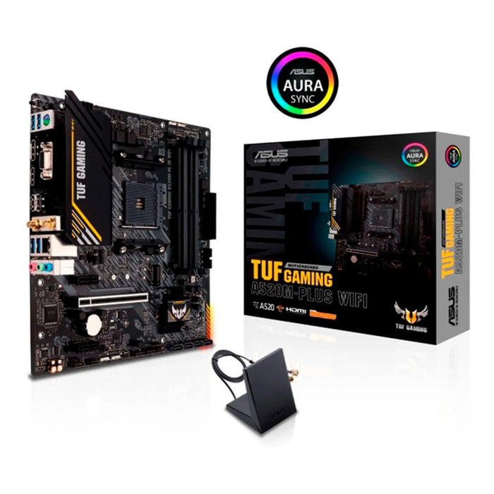 Tarjeta Madre ASUS TUF GAMING A520M-PLUS WIFI AMD AM4 DDR4 Micro ATX