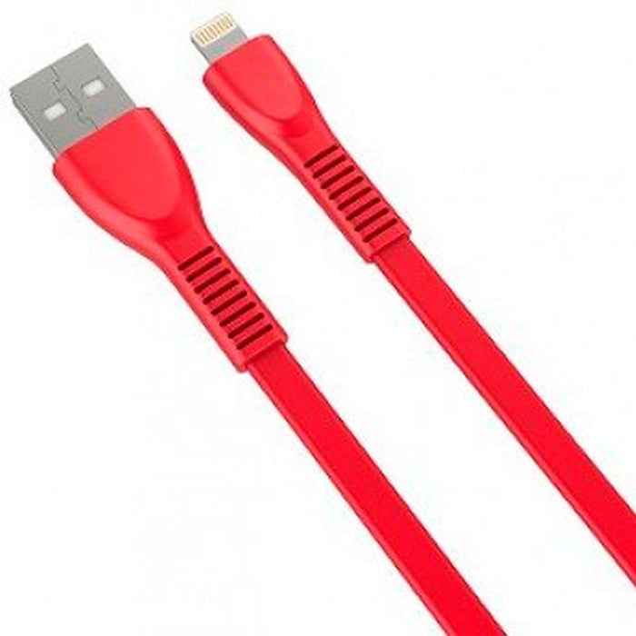 Cable USB NACEB NA-0102 Lightning 1metro 2.0 Rojo NA-0102R