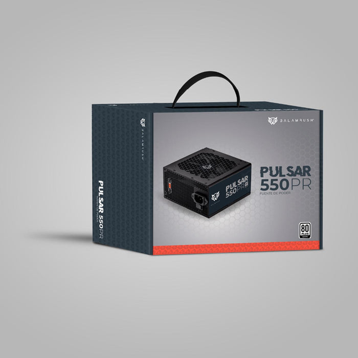 Fuente de Poder PC 550W Gamer BALAM RUSH PULSAR 550PR 80 Plus White No Modular Negro BR-937726