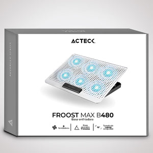 Base Enfriadora ACTECK FROOST MAX B480 Laptop 6 Fan Blanco AC-936163