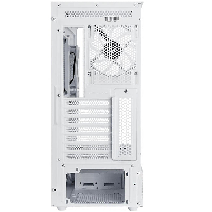 Gabinete Gamer BALAM RUSH TANK SUPER 9200 TB ATX Media Torre 3 Fan ARGB Cristal Templado Sin Bordes USB-C Blanco BR-938730