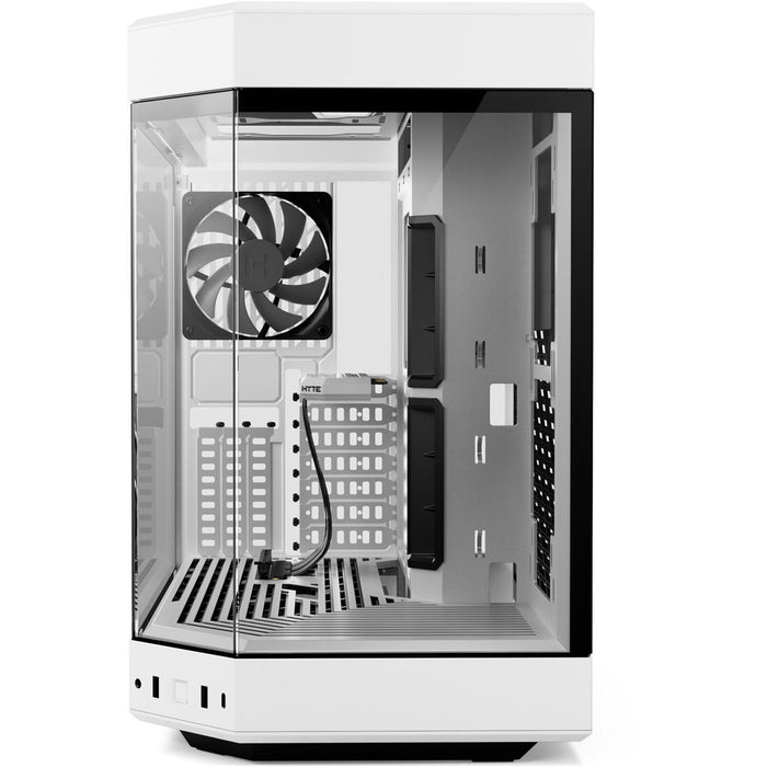 Gabinete Gamer HYTE Y60 E-ATX Media Torre 3 FAN Cristal Templado USB-C Blanco Nieve CS-HYTE-Y60-WW