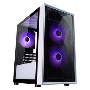 Gabinete Gamer XTREME PC GAMING A-M2 Lite Micro Torre Micro ATX 3 Fan Cristal Templado ARGB Blanco