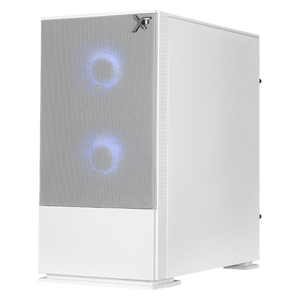 Gabinete Gamer XTREME PC GAMING Air Flow Micro Torre Micro ATX 3 FAN Mesh Cristal Templado ARGB Blanco