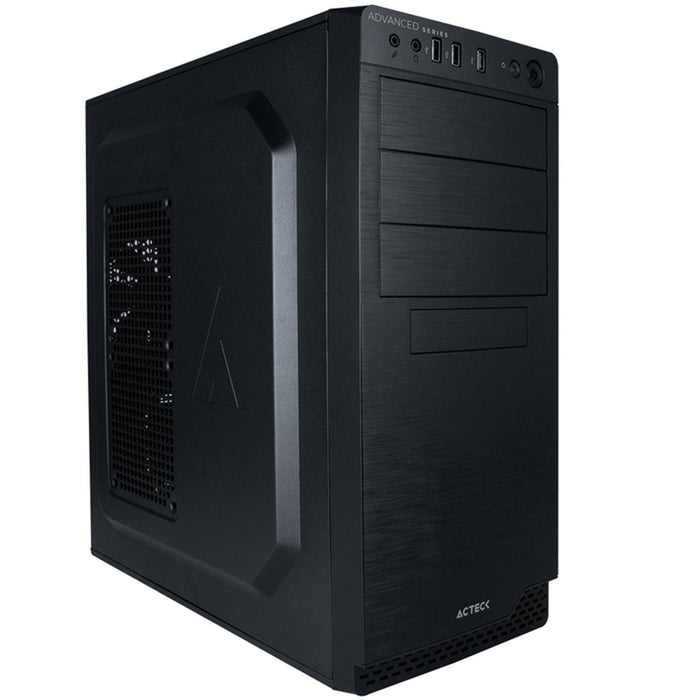 Gabinete ACTECK MILAN GM470 ATX Media Torre Fuente 500W Metal Negro AC-932585