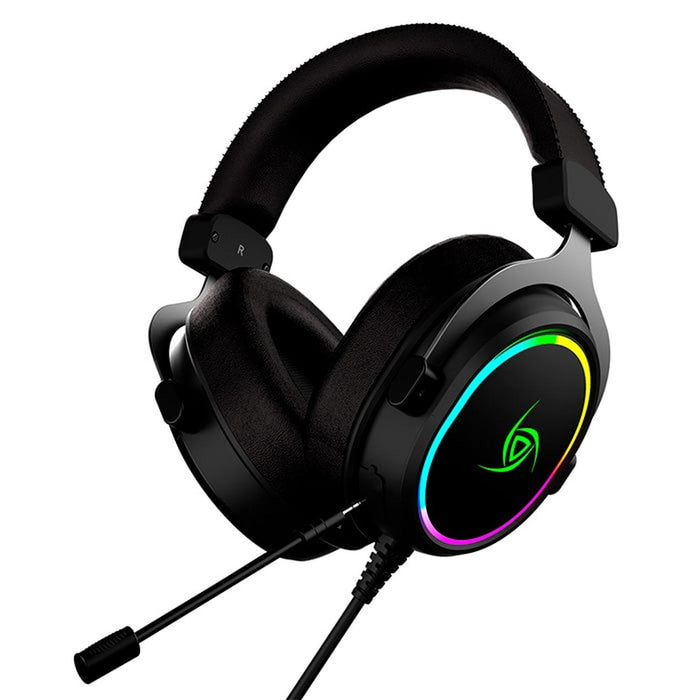 Audifonos Diadema Gamer VSG SINGULARITY BLACK alambricos 7.1 Microfono USB RGB VG-HP726-BLK