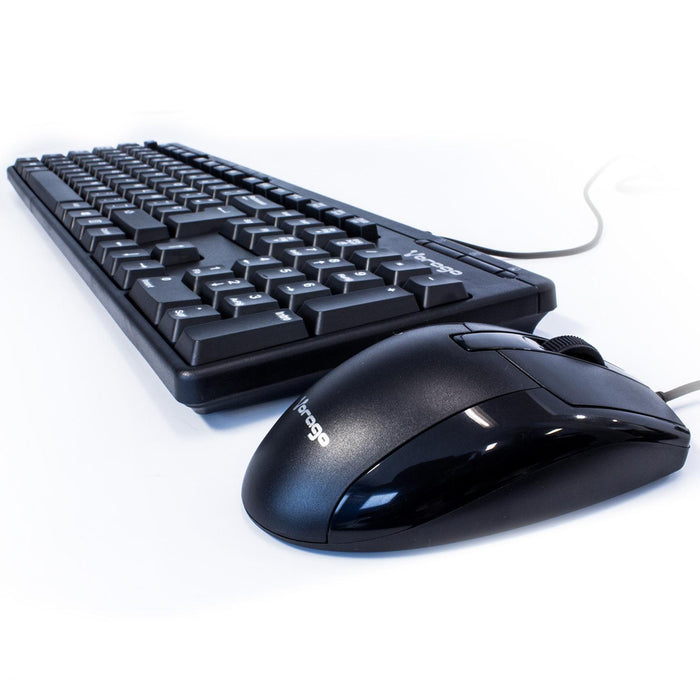 Kit Teclado y Mouse VORAGO Multimedia KM-104 USB Negro AC-395879-1