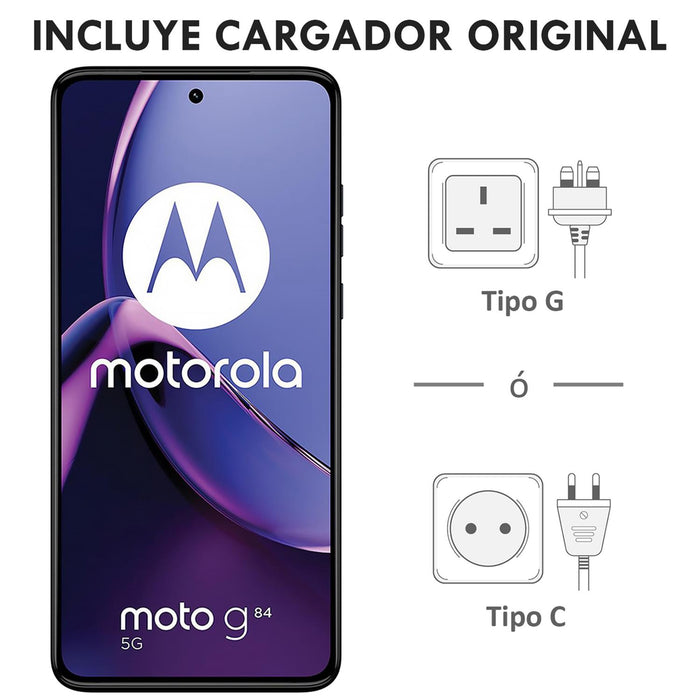 Celular MOTOROLA Moto G84 5G 12GB 256GB 6.5" FHD+ 120 Hz 50 MP Azul + Audifonos