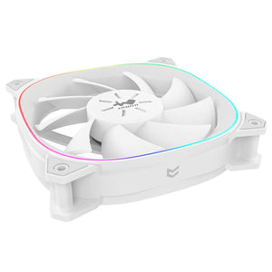 Kit 3 Ventiladores Gamer IN WIN Sirius Extreme Pure ASE120P 120mm RGB Blanco