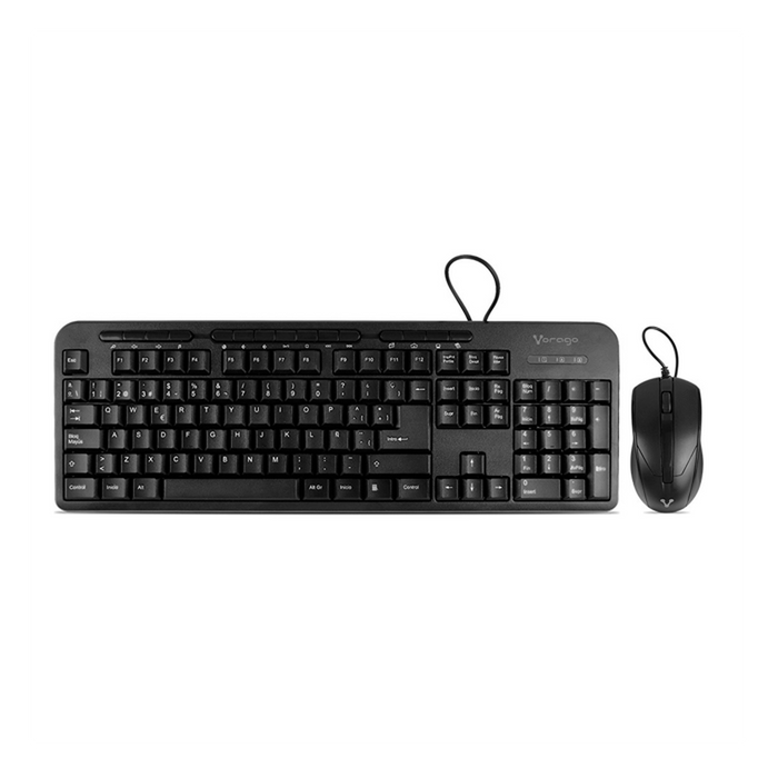 Kit Teclado Mouse multimedia VORAGO KM-107 Alambrico USB