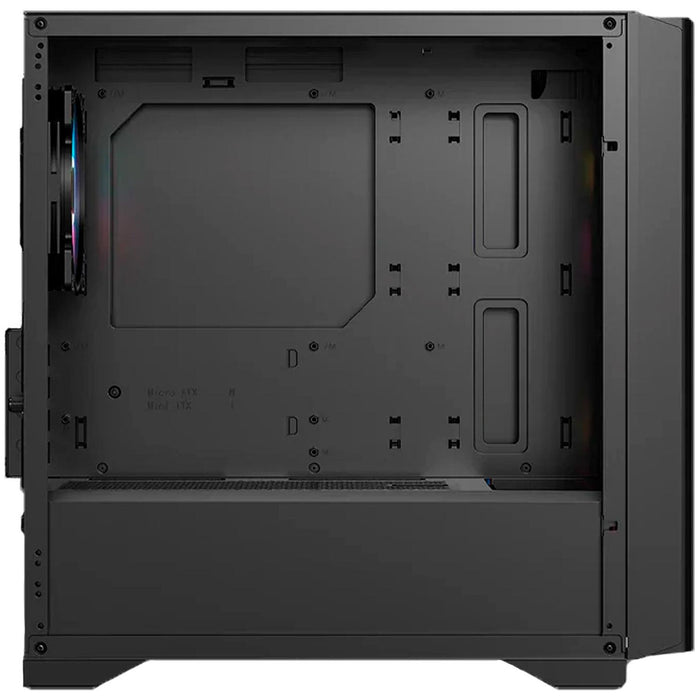 Gabinete Gamer BALAM RUSH CARBONO CRYSTAL 4000C M-ATX Mini Torre 3 Fan ARGB Cristal Templado USB-C Negro BR-938877