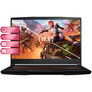 Laptop Gamer MSI GF63 Nvidia GeForce RTX 2050 Intel Core i5 12450H 32GB RAM 1.4TB SSD 15.6" 144Hz Windows 11 Home + Mouse DXT Gaming Teclado en Ingles (Reacondicionado)