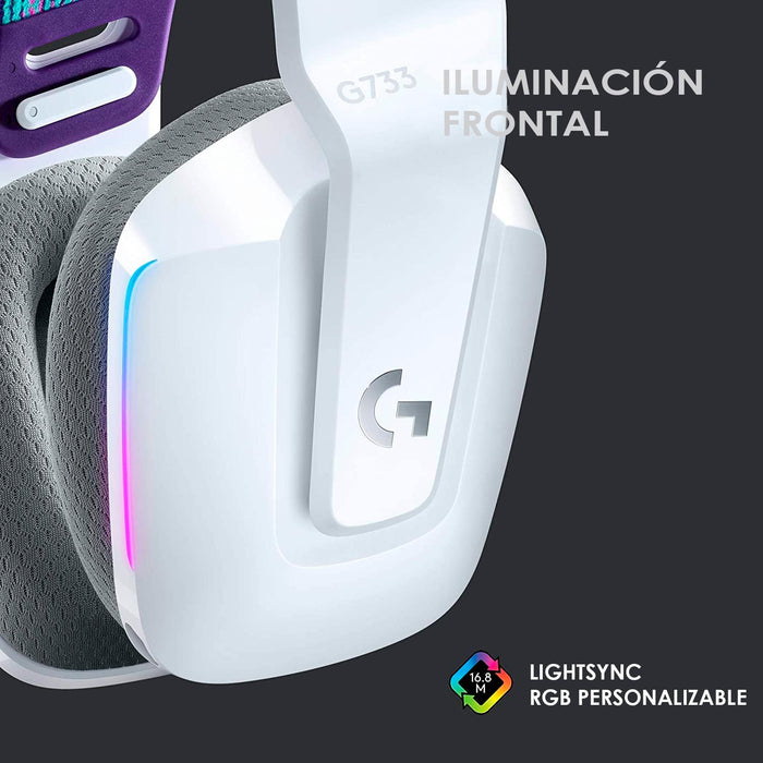 Audifonos Gamer LOGITECH G733 Lightspeed RGB Lightsync Blanco 981-000882