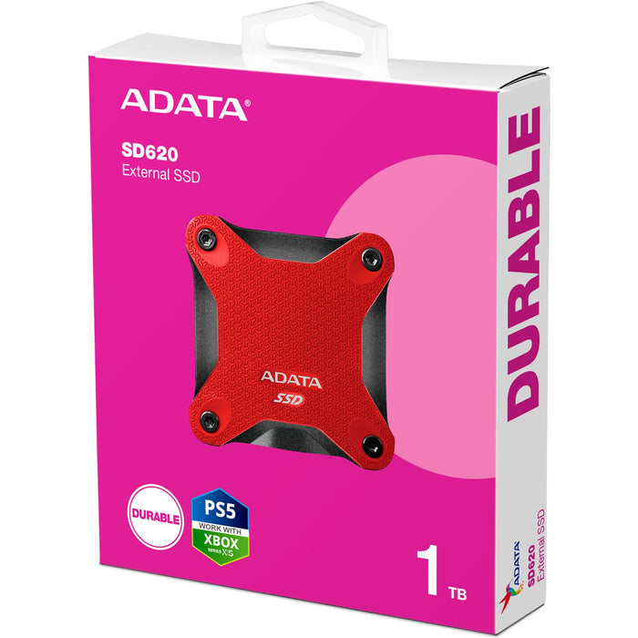 Unidad de Estado Solido SSD Externo 1TB ADATA SD620 USB 3.2 Xbox PS5 Rojo SD620-1TCRD