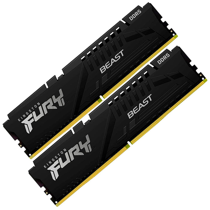 Memoria RAM DDR5 64GB 5600MT/s KINGSTON FURY BEAST 2x32GB Negro KF556C36BBEK2-64