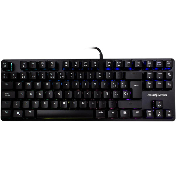 Teclado Gamer Mecanico Switch Azul GAME FACTOR RGB KBG500-BL