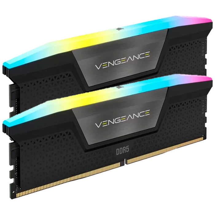 Memoria RAM DDR5 64GB 5200MT/s CORSAIR VENGEANCE RGB AMD EXPO 2x32GB Gris CMH64GX5M2B5200Z40K