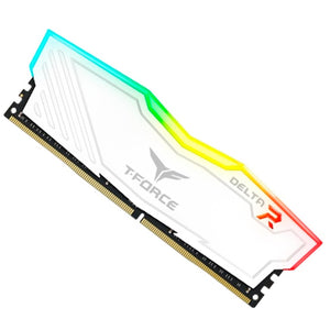 Memoria RAM DDR4 16GB 3200MHz TEAMGROUP T-FORCE DELTA RGB 1x16GB Blanco TF4D416G3200HC16F01