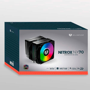 Disipador CPU Gamer BALAM RUSH NITROX NX70 120mm ARGB LGA 1700 AM5 600-1800 rpm 4-pin Negro BR-937382