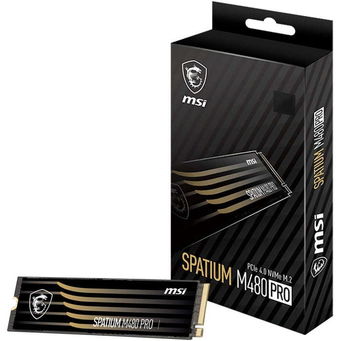 Unidad de Estado Solido SSD M.2 2TB MSI SPATIUM M480 PRO NVMe PCIe 4.0 7400/7000 MB/s