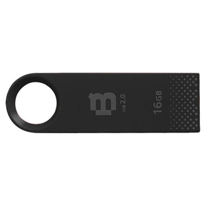 Memoria USB 16GB BLACKPCS MU2108 2.0 Metalica Negro MU2108PBL-16