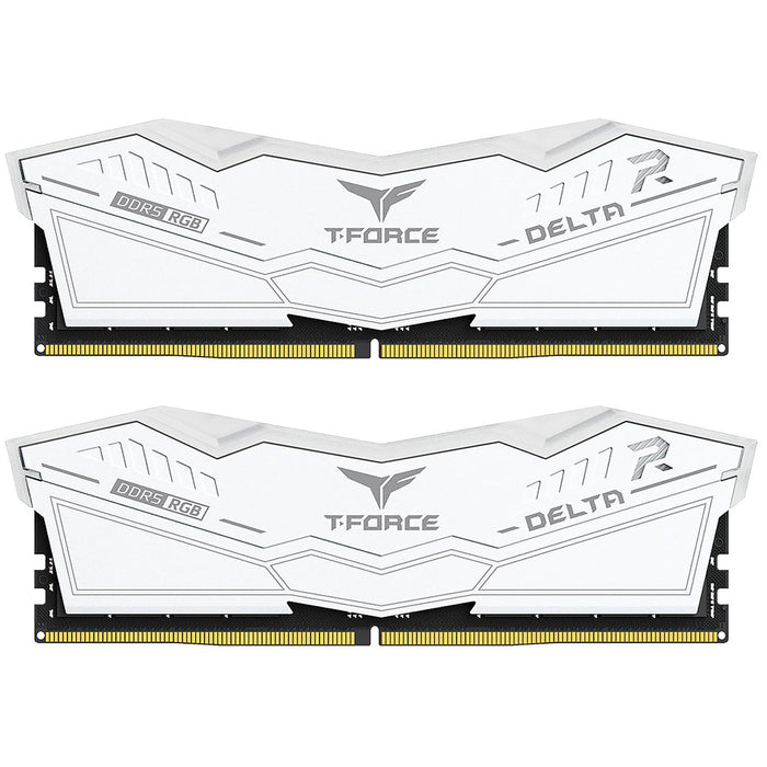 Memoria RAM DDR5 32GB 7200MT/s TEAMGROUP T-FORCE DELTA RGB 2x16GB Blanco FF4D532G7200HC34ADC01