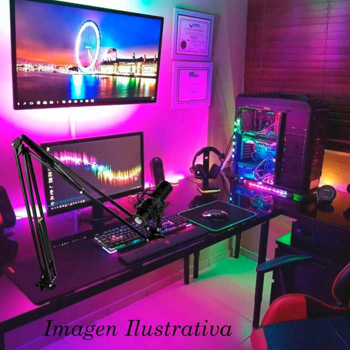 Brazo para microfono Gamer GAME FACTOR MAG500 360° soporta 2kg