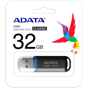Memoria USB 32GB ADATA C906 2.0 Flash Drive Negro AC906-32G-RBK