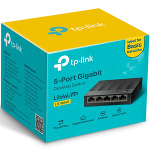 Switch TP-LINK LS1005G 5 Puertos LiteWave Gigabit Ethernet 10/100/1000Mbps